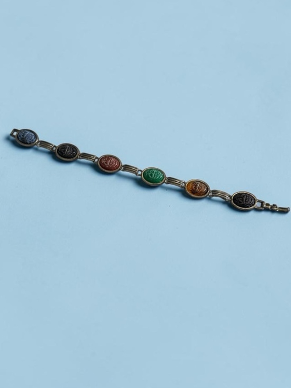 🫶🏻 Vintage Scarab 6 Link Bracelet